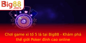 Choi Game Xi To 5 La Tai Big88 Kham Pha The Gioi Poker Inh Cao Online